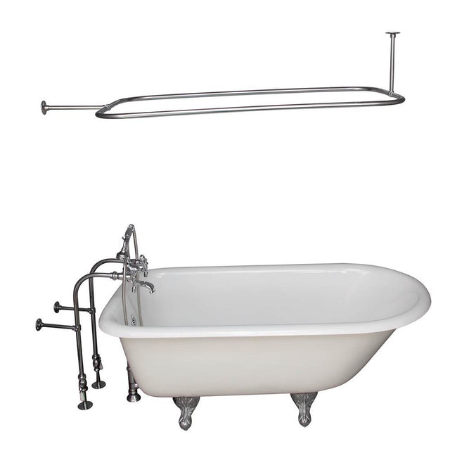 Barclay - Tub Kit 67'' CI Roll Top,Filler ShwrRd, Supplies, Drain-Chrome - Polished Chrome