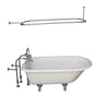 Barclay - Tub Kit 67'' CI Roll Top,Filler ShwrRd, Supplies, Drain-Chrome - Polished Chrome