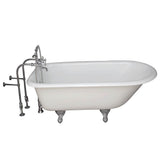 Barclay - Tub Kit 67'' CI Roll Top,Tub Filler, Supplies, Drain-Chrome - Polished Chrome