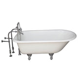 Barclay - Tub Kit 67'' CI Roll Top, Tub Filler, Supplies, Drain-Chrome - Polished Chrome