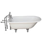 Barclay - Tub Kit 67'' CI Roll Top, Tub Filler, Supplies, Drain-Chrome - Polished Chrome