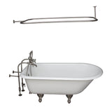 Barclay - Tub Kit 67'' CI Roll Top,Filler ShwrRd, Supplies, Drain-BrNkl