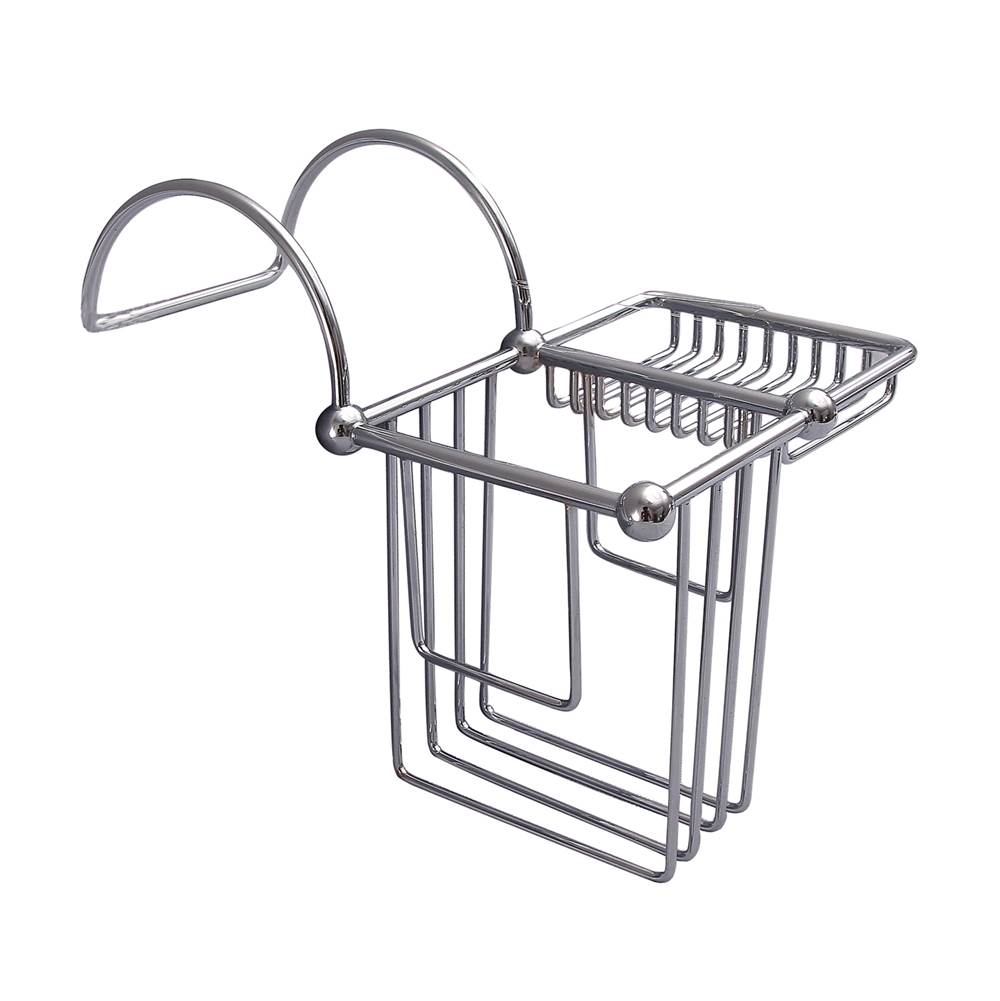 Barclay - Bath Supply Basket for Tub Rim Polished Chrome - Polished Chrome