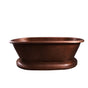 Barclay - Somerset Dbl Roll Top, w/ Bas 78'', No Faucet Holes - Antique Copper