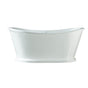 Barclay - Raynor Cast Iron Bateau tub 66 No Faucet Holes, White - White