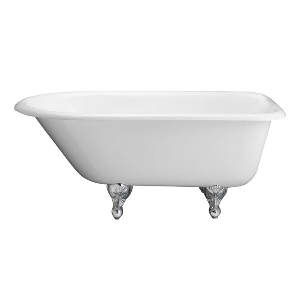 Barclay - Antonio Cast Iron Roll Top WH, 55'', 3-3/8'' Holes, WH Feet - White