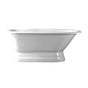 Barclay - Chadwick Cast Iron Roll Top w/ base, 60'', WH, No Holes - White