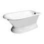 Barclay - Clancy Cast Iron Roll Top w base, 66'', WH, 3-3/8'' Holes - White