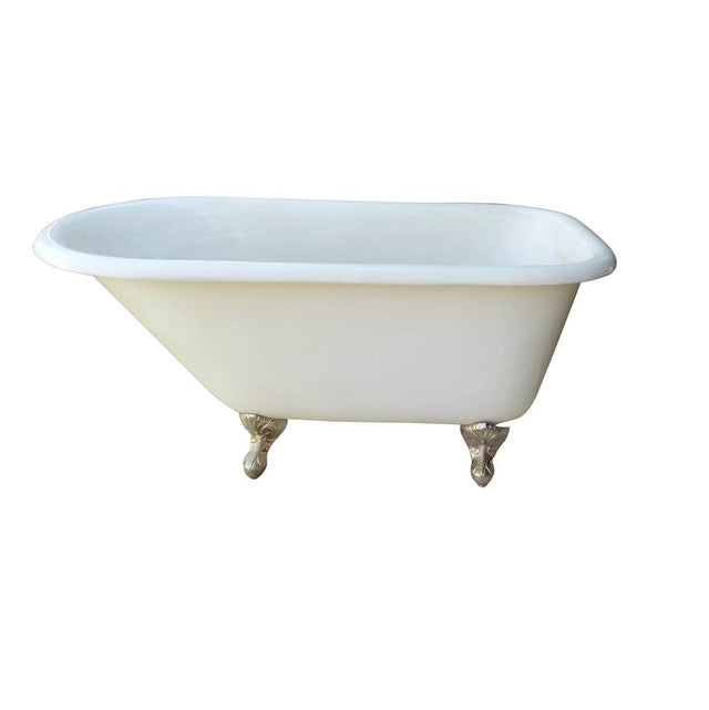 Barclay - Addison Cast Iron Roll Top WH, 49'', 3-3/8'' Holes, WH Feet - White