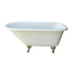 Barclay - Addison Cast Iron Roll Top WH, 49'', No Holes, WH Feet - White