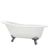 Barclay - Gavin Cast Iron Slipper 54'' 7'' Deck holes,WH, BN Imp Feet - Brushed Nickel