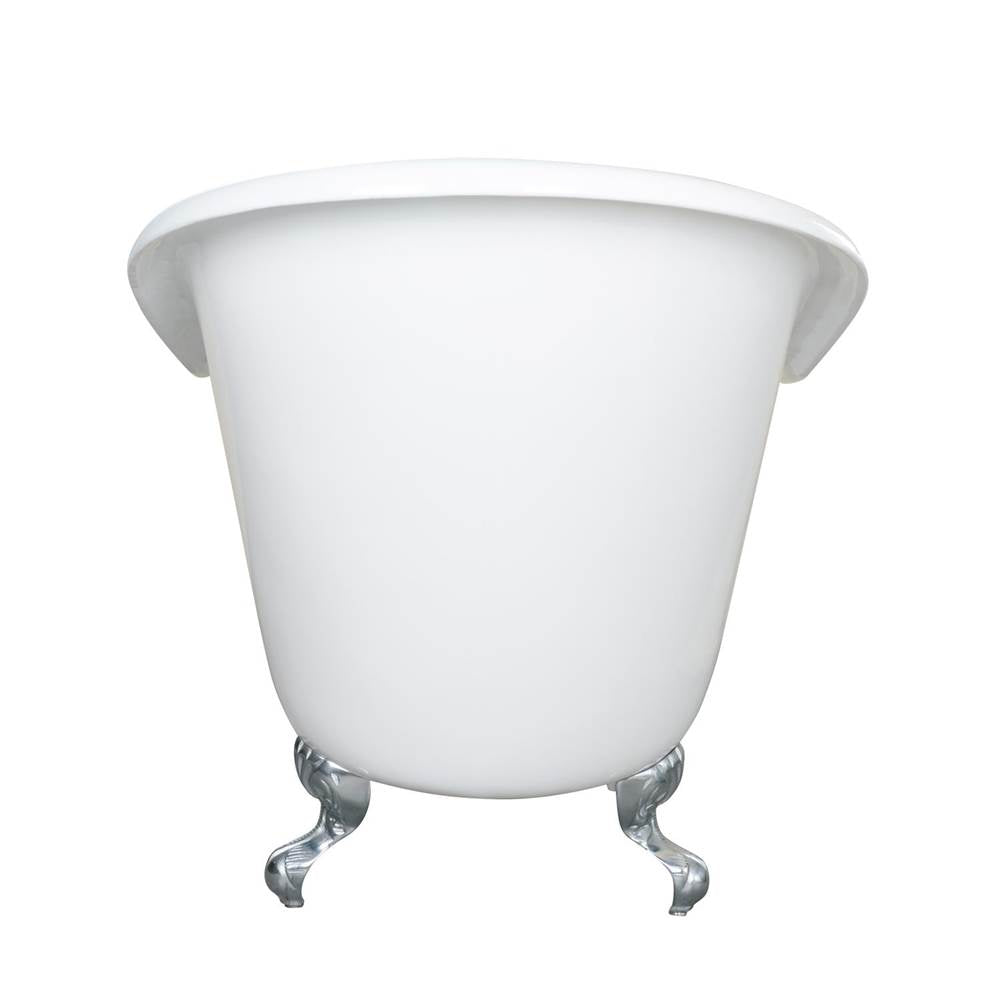 Gavin Cast Iron Slipper 54'' WH 7'' Deck holes, PB Imp Feet