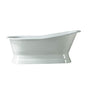 Barclay - Lyndsey Cast Iron Slipper 68 On Base, No Faucet Hole, White - White