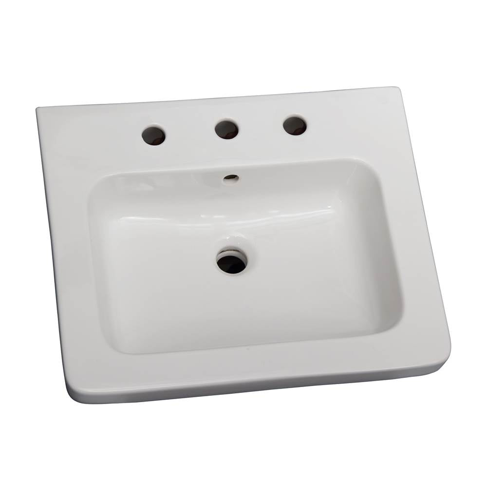 Barclay - Resort 650 Wall-Hung Basin, White-8'' Widespread - White