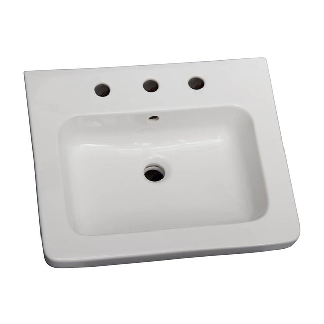Barclay - Resort 650 Wall-Hung Basin, White-8'' Widespread - White