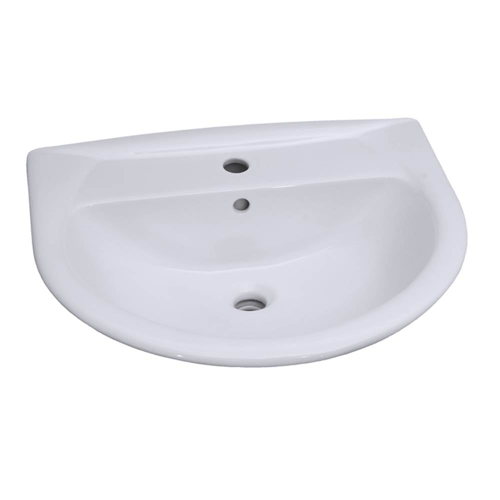 Barclay - Karla 505 Ped Lav Basin 1 Hole, White - White
