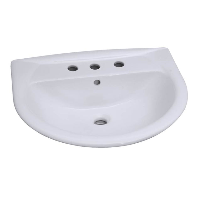 Barclay - Karla 550 Ped Lav Basin 8'' cc, White - White