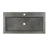 Barclay - Gentry Rect Above Counter w/ 1 Faucet Hole,Dusk Gray - Dusk Gray