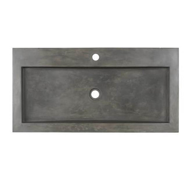 Barclay - Gentry Rect Above Counter w/ 1 Faucet Hole,Dusk Gray - Dusk Gray