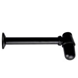 Barclay - Lavatory Trap with Wall Flange Matte Black - Matte Black
