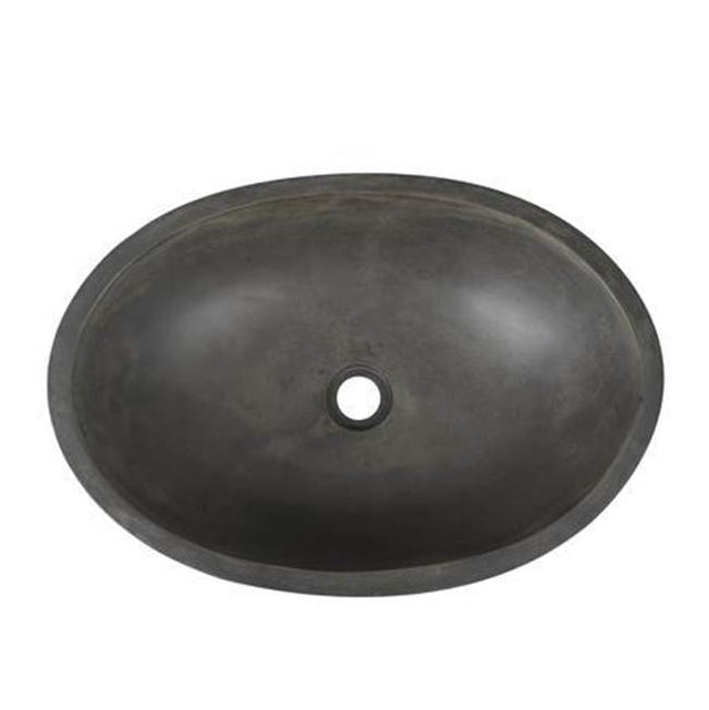 Barclay - Caspar Large Oval Cement Vessel, Dusk Gray - Dusk Gray