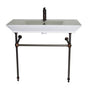 Barclay - Opulence Console 39-1/2'', Rect Bowl, 1-hole, White, PN Stand - Polished Nickel