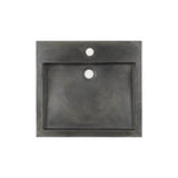 Barclay - Ewan Rect Cement Above Counter 1 Faucet Hole, Dusk Gray - Dusk Gray
