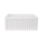 Barclay - Carthage 24'' Fluted Single Bowl,Center Drain, White - White
