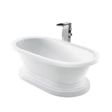 Corinne Acrylic Dbl Roll WH w/ Base, 72-7/8'', 7'' Holes