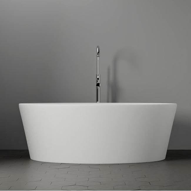 Magnus BARstone Oval, 63'', No Faucet Holes, White Matte