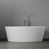 Magnus BARstone Oval, 63'', No Faucet Holes, White Matte