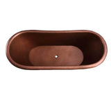 Carwyn Copper Dbl Slipper,72'' No Holes, Smooth Antique Copp