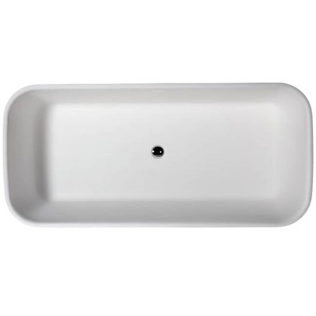 Tristan 71'' BARstone Freestanding Tub, White Matte