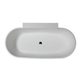 Neal 67'' Oval Freestanding BARstone Tub, Matte White