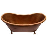 Celana 68'' DBL Slipper Copper Tub,ClawFoot AC,Antique Copper