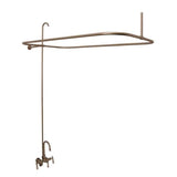 Tub Kit 67'' AC Roll Top, Shwr Unit, Supplies, Drain-BrNkl