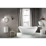 Naomi AC Dbl Slipper Tub 67'' WH, w/Internal Drain Pipe, BN