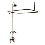 Tub Kit 60'' CI Roll Top, Shwr Unit, Supplies, Drain-Chrome