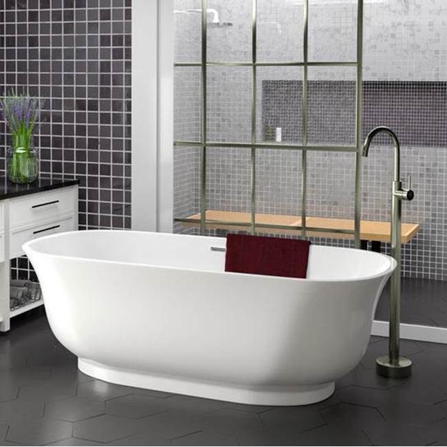 Ceres 59'' Freestanding AC WH Tub,Internal Drain & OF BN