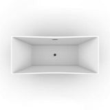 Tairo 67'' Freestanding AC WH Tub,W/Internal Drain & OF BN
