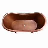 Baylis Copper Dbl Slipper,66'' No Holes, Hammered Antique