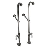 Tub Kit 71'' CI Dbl Slipper Filler, Supplies, Drain-Chrome