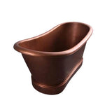 Carwyn Copper Dbl Slipper,72'' No Holes, Smooth Antique Copp