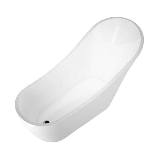 McGuire AC Slipper Tub WH, 70'' w/Internal Drain Pipe,BN
