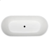 Nyoko  68'' BARstone Freestanding Tub, White Matte