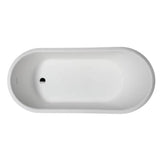 Becki 67'' Freestanding DBL Slipper BARstone Tub ,Matte WH