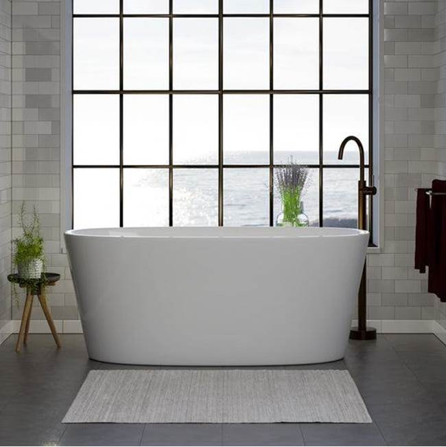 Paden 62'' BARstone Freestanding Tub, White Matte