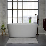 Paden 62'' BARstone Freestanding Tub, White Matte