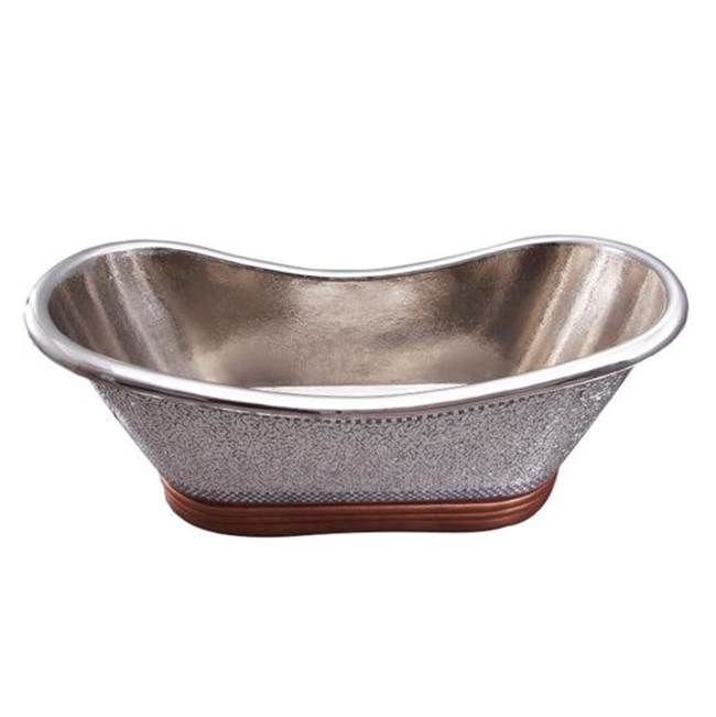 Galileo Dbl Slipper Copper w/ Base, 72'', No Faucet Holes