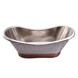 Galileo Dbl Slipper Copper w/ Base, 72'', No Faucet Holes